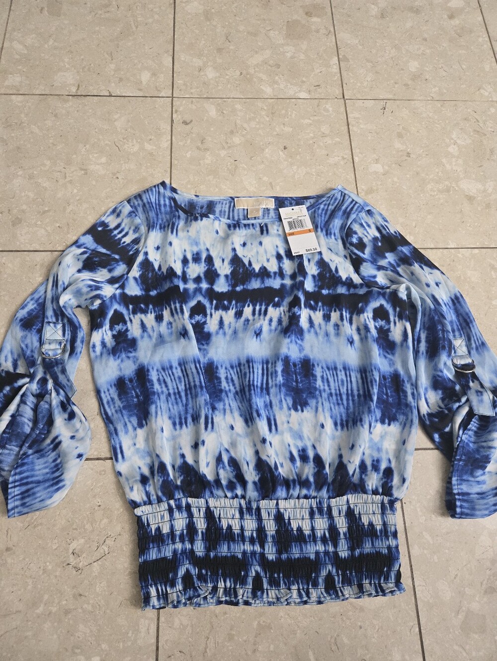 NWT Michael Kors Tie-dyed Satin Top - Small